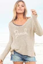 Khaki Beach Sweater