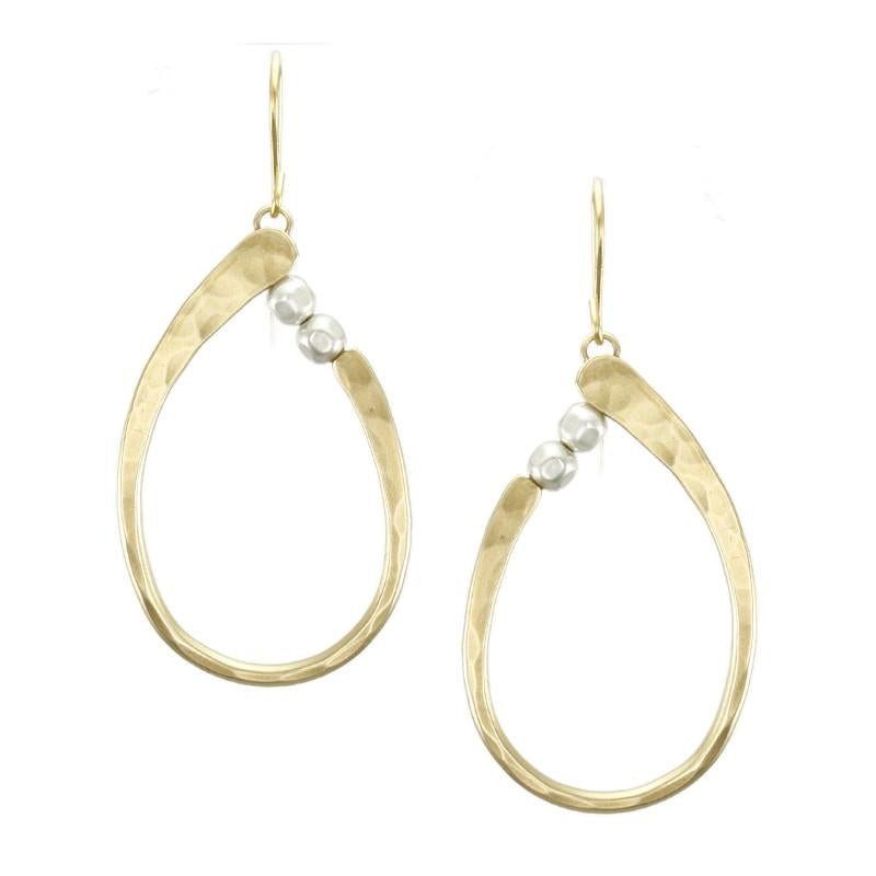 Oval Ring Earring with Beads - Accent's Novato