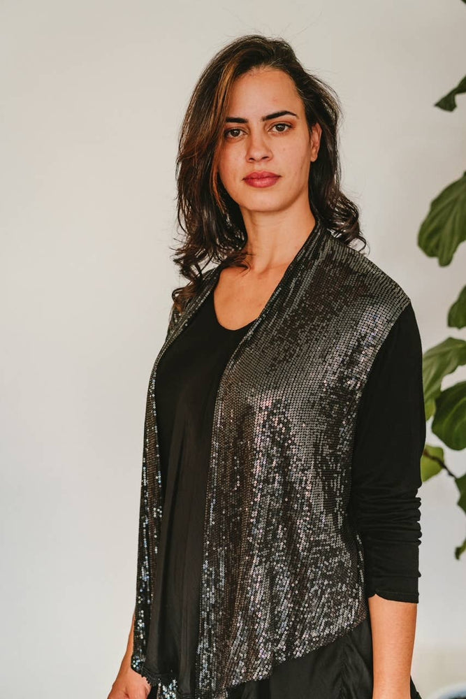 Sequin Front Cardigan