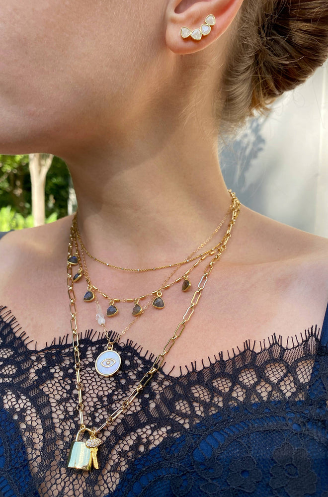 Layered Labradorite Necklace