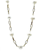 Pearls on Gold Plated Chain