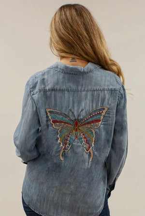 
            
                Load image into Gallery viewer, Kori Embroidered Denim Shirt
            
        