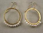 Stone Hoop Earrings