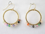 Stone Hoop Earrings