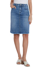 Short Denim Fray Skirt