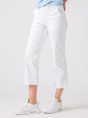 Vacation Crop Pant. White