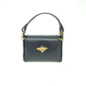Leather Butterfly Bag with Studs