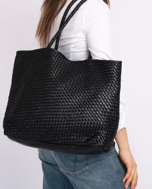Taylor Woven Leather Tote