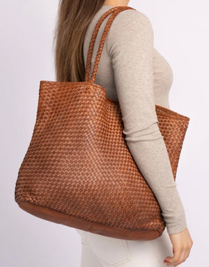 Taylor Woven Leather Tote