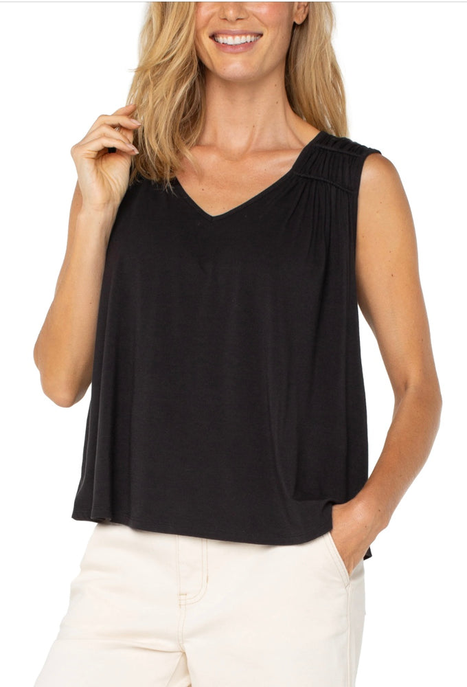 Sleeveless Shirred Top