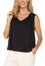 Sleeveless Shirred Top