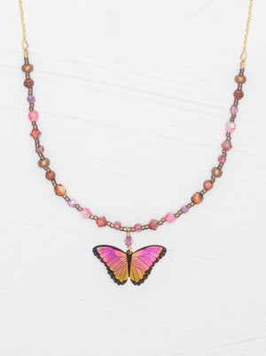 Bella Butterfy Beaded Necklace