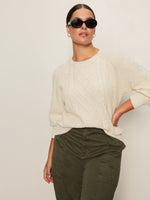 Cable Popover Cotton Sweater