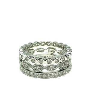 CZ Stacking Rings