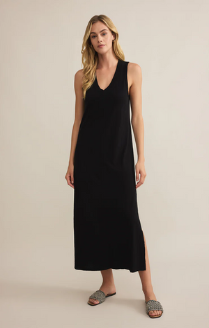 Coastline Midi Dress Black