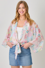 Print Kimono Ivory/ Blush