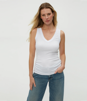 Blanche V Neck Ribbed Tank