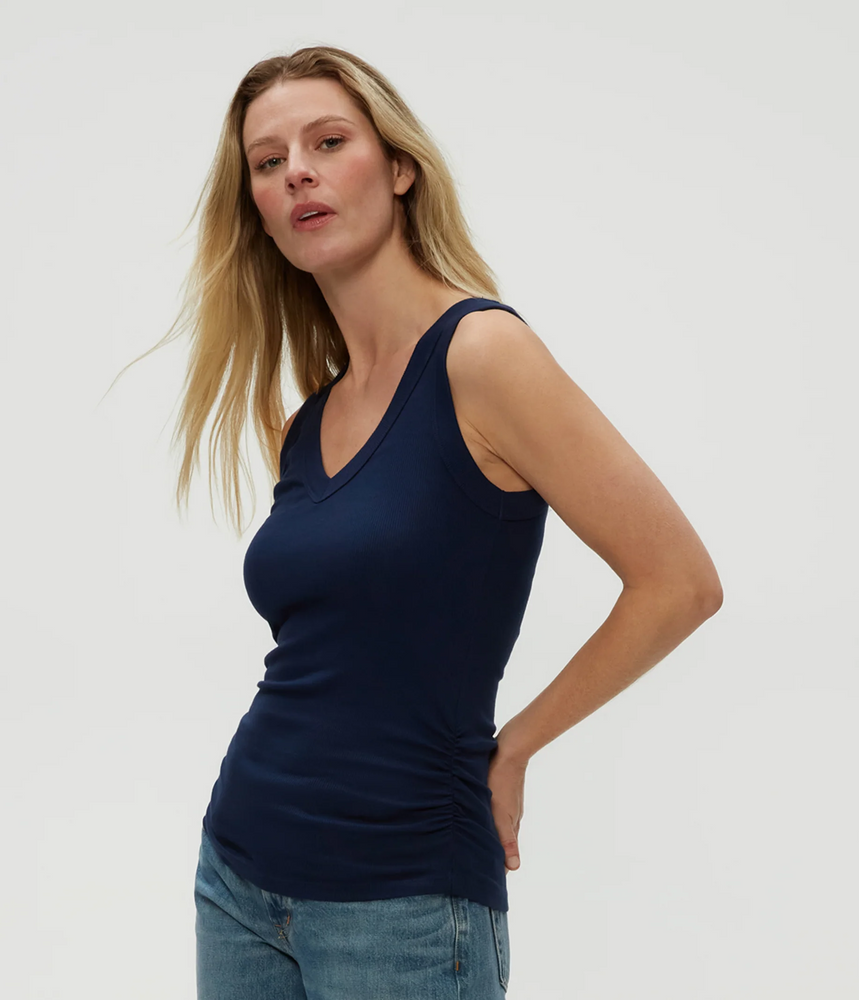 Blanche V Neck Ribbed Tank