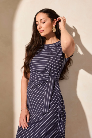 Short Sleeve Striped Dress