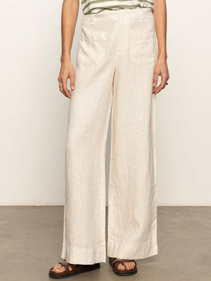 Linen Marine Wide Leg Pant