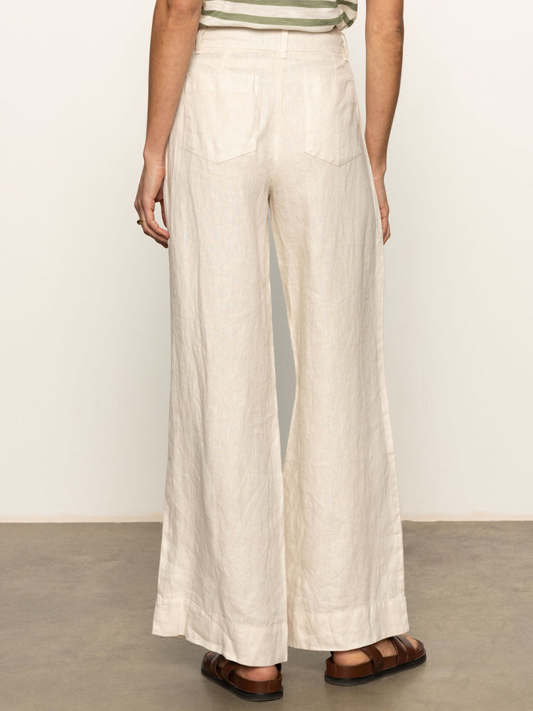 Linen Marine Wide Leg Pant