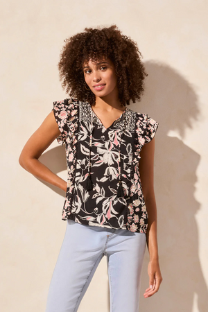 Mixed print Top