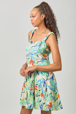 Printed Gauze Short Dress