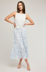 Elaine Print Tiered Skirt