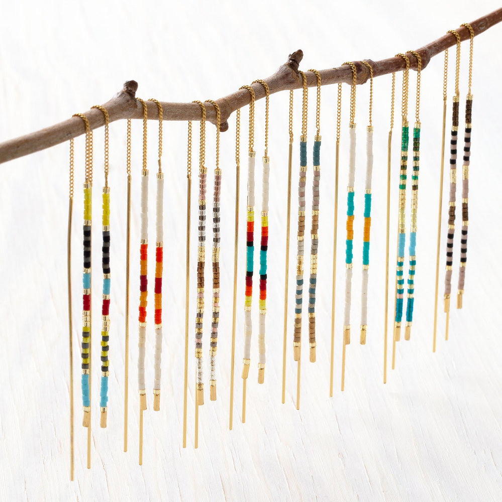 Seed Bead Theader Earrings