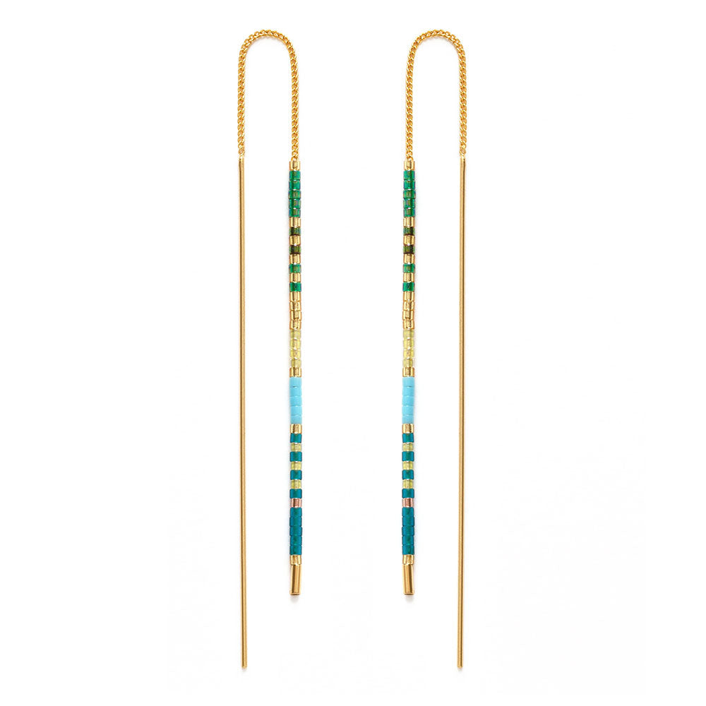 Seed Bead Theader Earrings