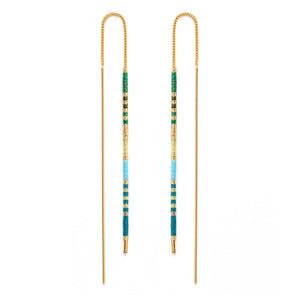 Seed Bead Theader Earrings