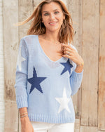 Hanna Star 3/4 Sleeve Cotton Sweater
