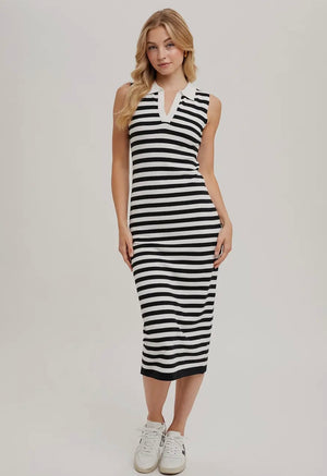 Striped Midi Dress