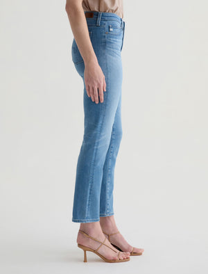 Mari Crop Mid Rise Straight Jean Atlantis Wash