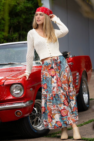 Margot Long Tiered Skirt