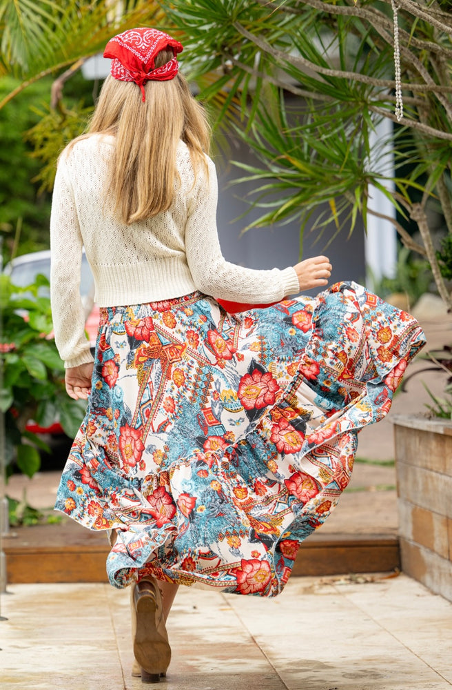 Margot Long Tiered Skirt