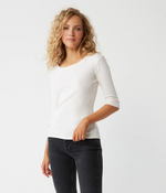 Dot 3/4 Sleeve Crew Neck Tee Fall colors