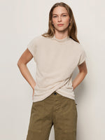Draped Mock Neck Top