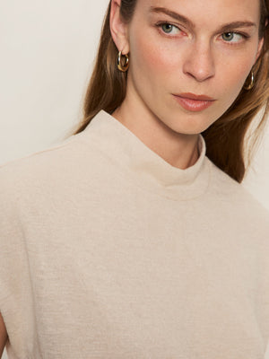 Draped Mock Neck Top