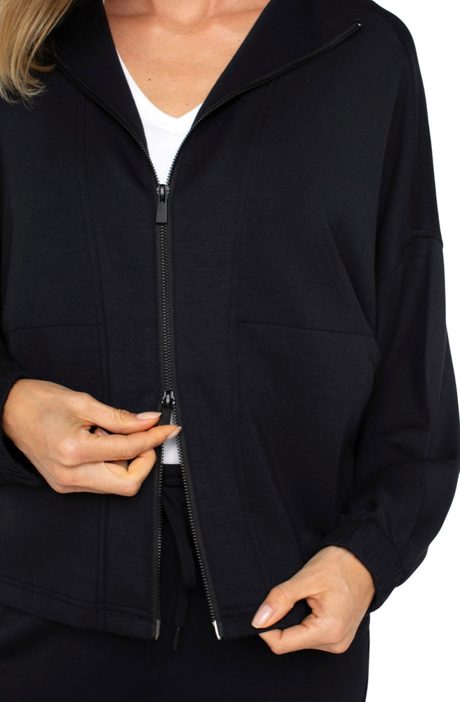 Zip Neck Funnel Neck Jacket