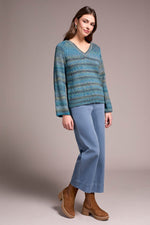 L/S Cotton V Neck Sweater