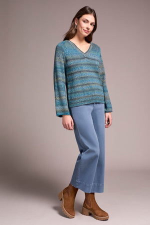 L/S Cotton V Neck Sweater
