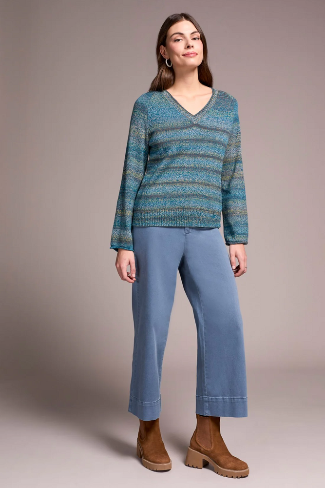 L/S Cotton V Neck Sweater
