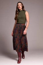 Print Plisse Skirt