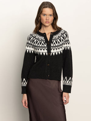 Fairisle Crew Neck Cardigan