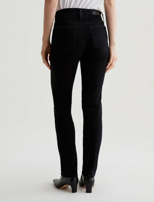 Mari Mid Rise Slim Straight Leg Jean  Black