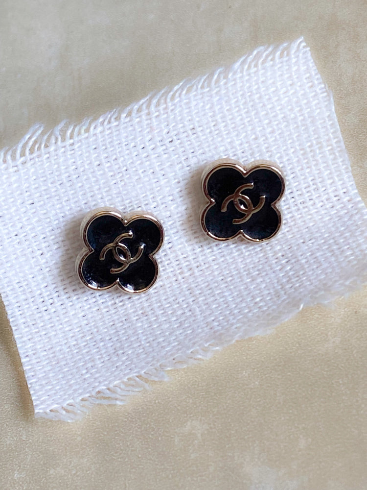 Vintage Chanel button earrings