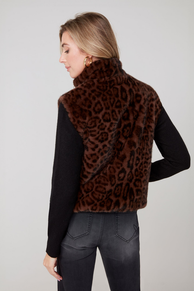 Faux Fur Vest Leopard