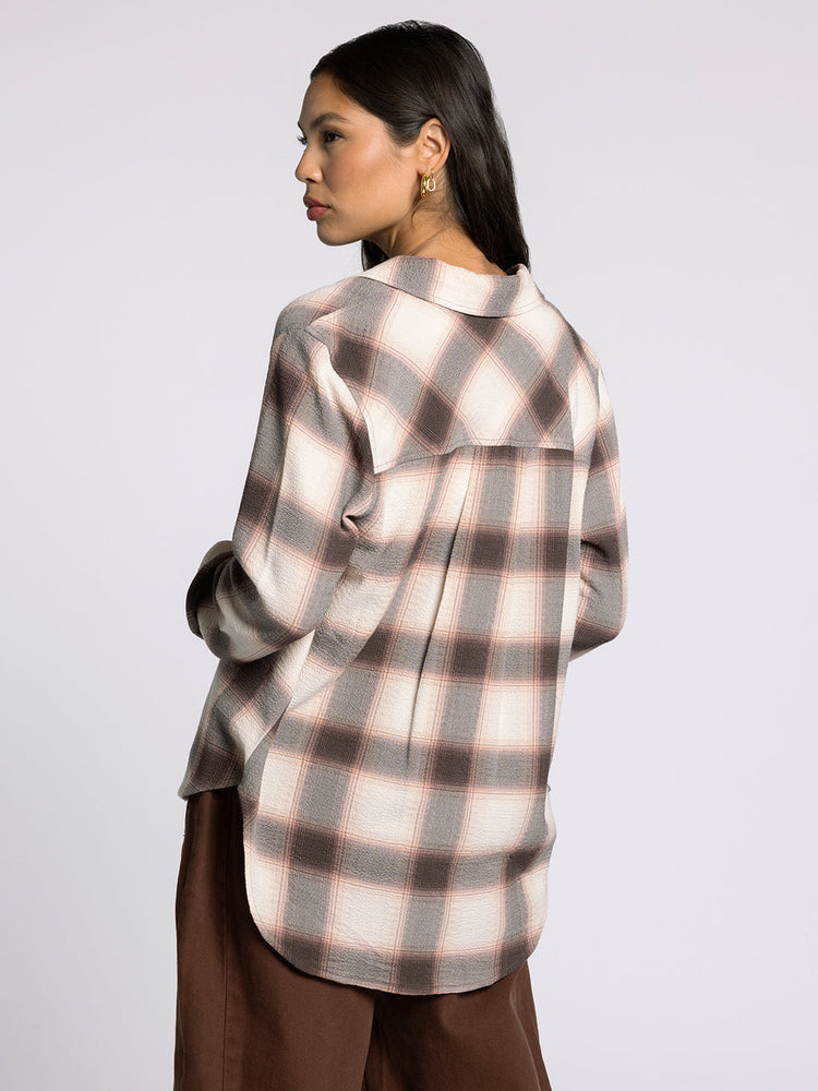 Daphne Plaid Shirt Cedar Coffee