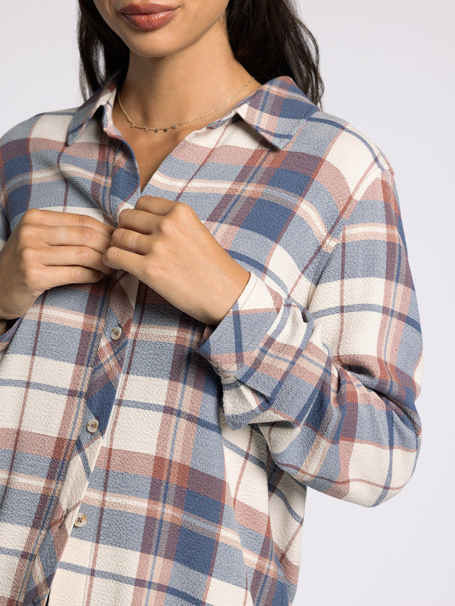 Daphne Plaid Shirt Vintage Indigo